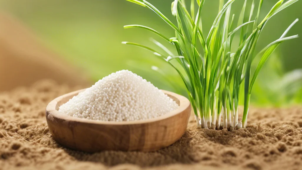 Healthy green crop plants growing in fertile soil